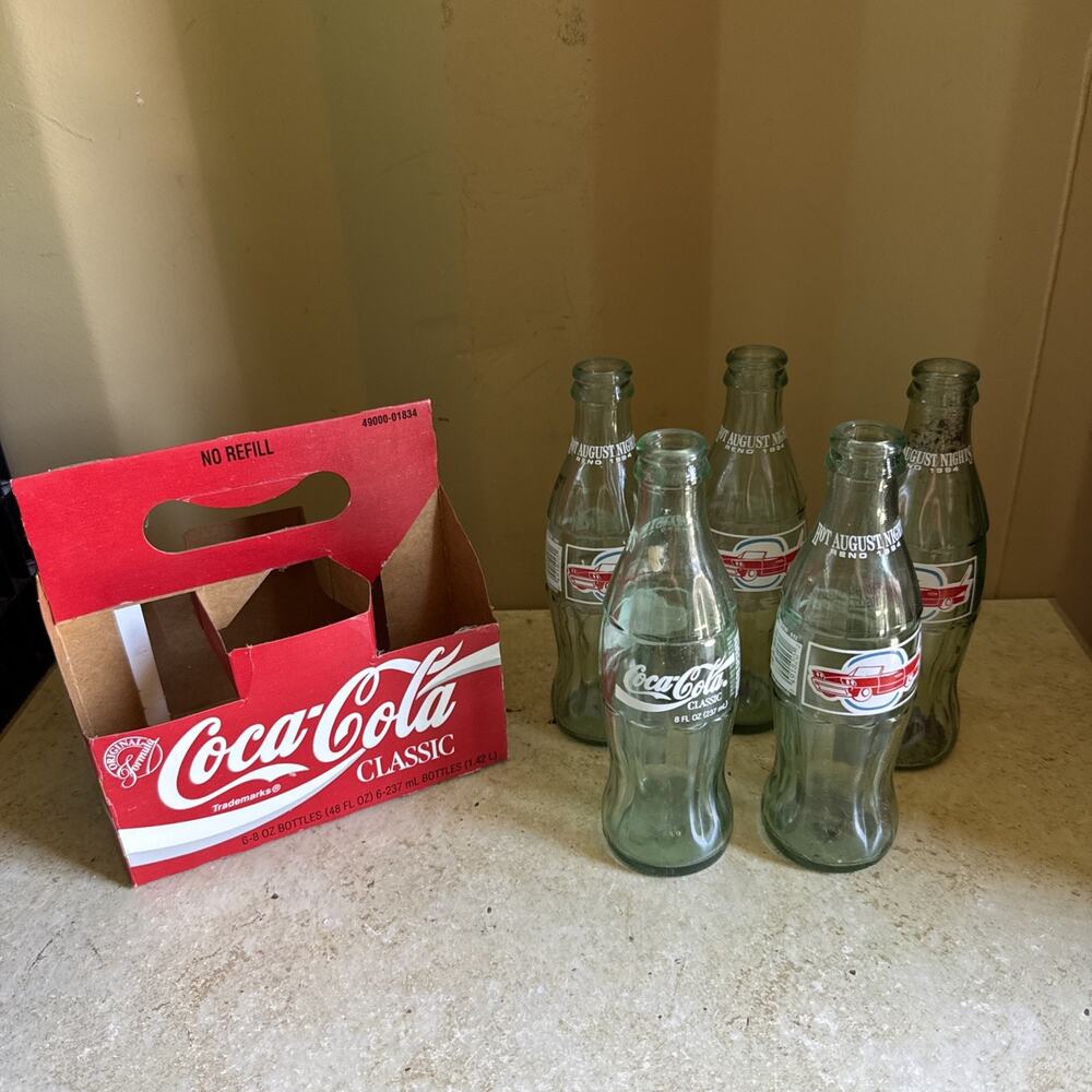 Coca-Cola Classic Bottles Raley’s Hot August Nights Lot Of 5